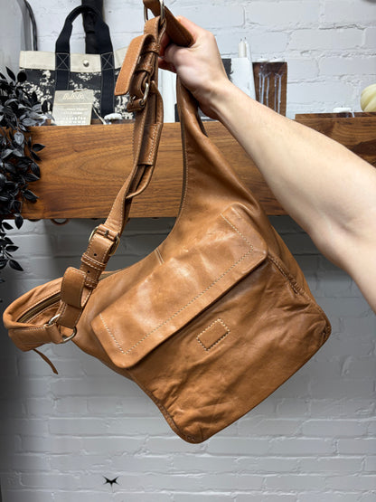 Givenchy Brown Calfskin Leather Shoulder Hobo Bag