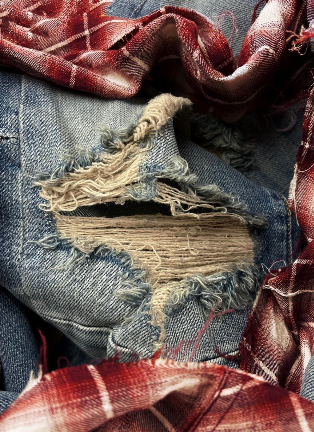 2017 Ben Taverniti Unravel Project Hybrid Flannel Denim