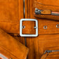 AW1995 Gucci by Tom Ford Orange Shearling Lined Suede Belted Jacket