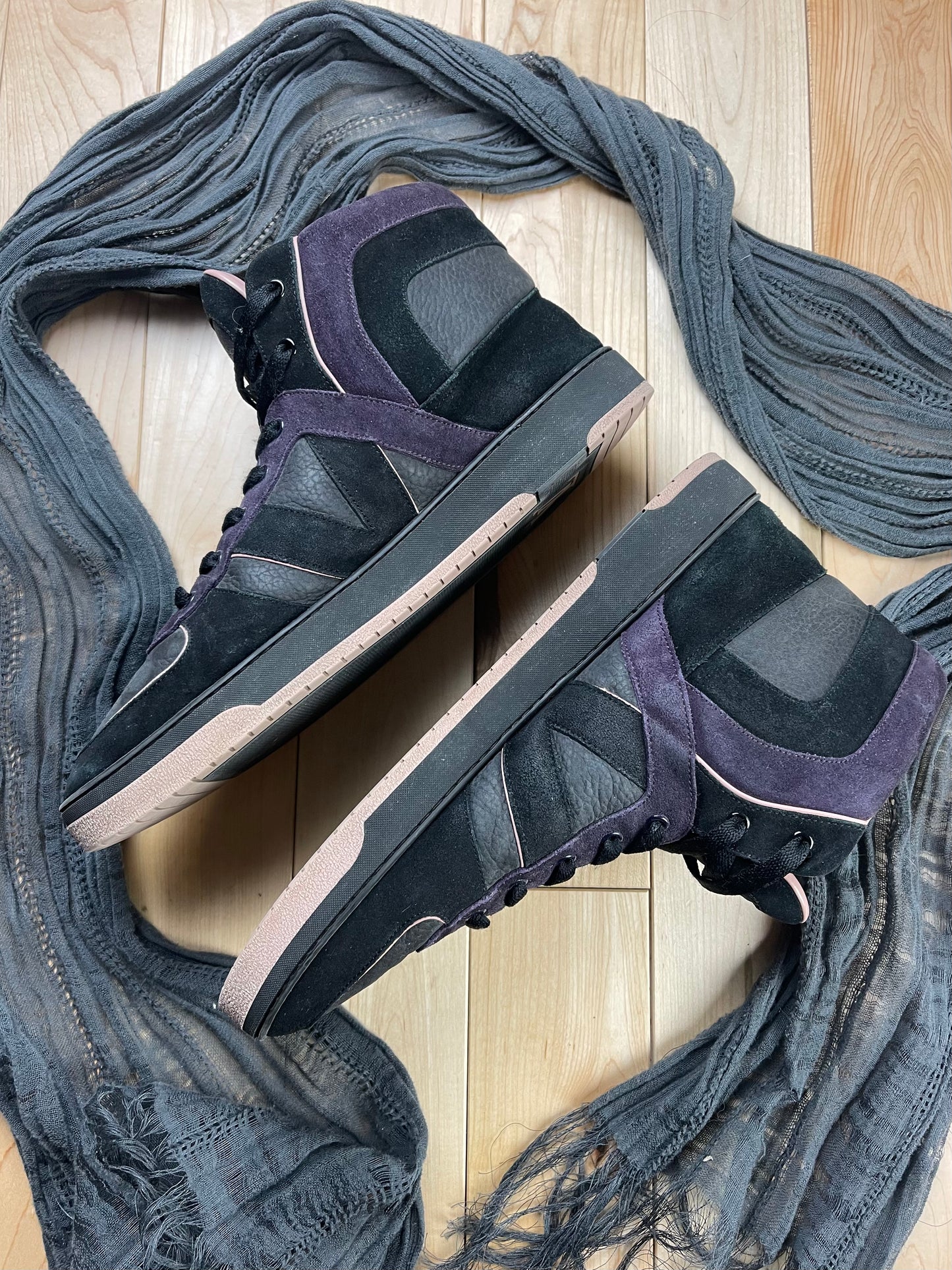 Louis Vuitton Suede/Leather Purple Basketball Sneakers