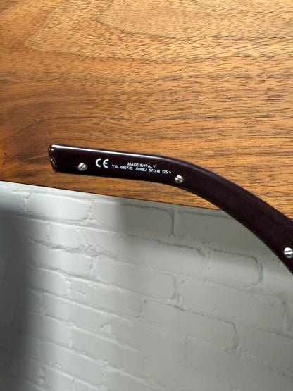 2000s Yves Saint Laurent Tortoiseshell Retro Style Sunglasses