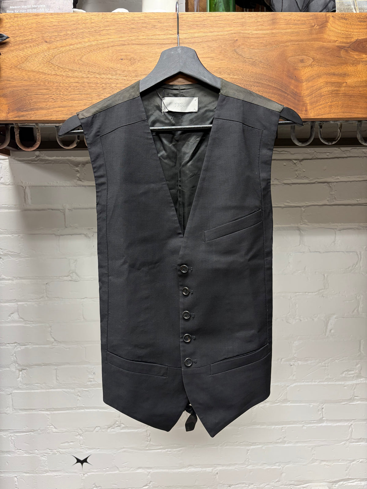 SS2008 Dior by Kris Van Assche Black Wool ‘Gilet’ Vest
