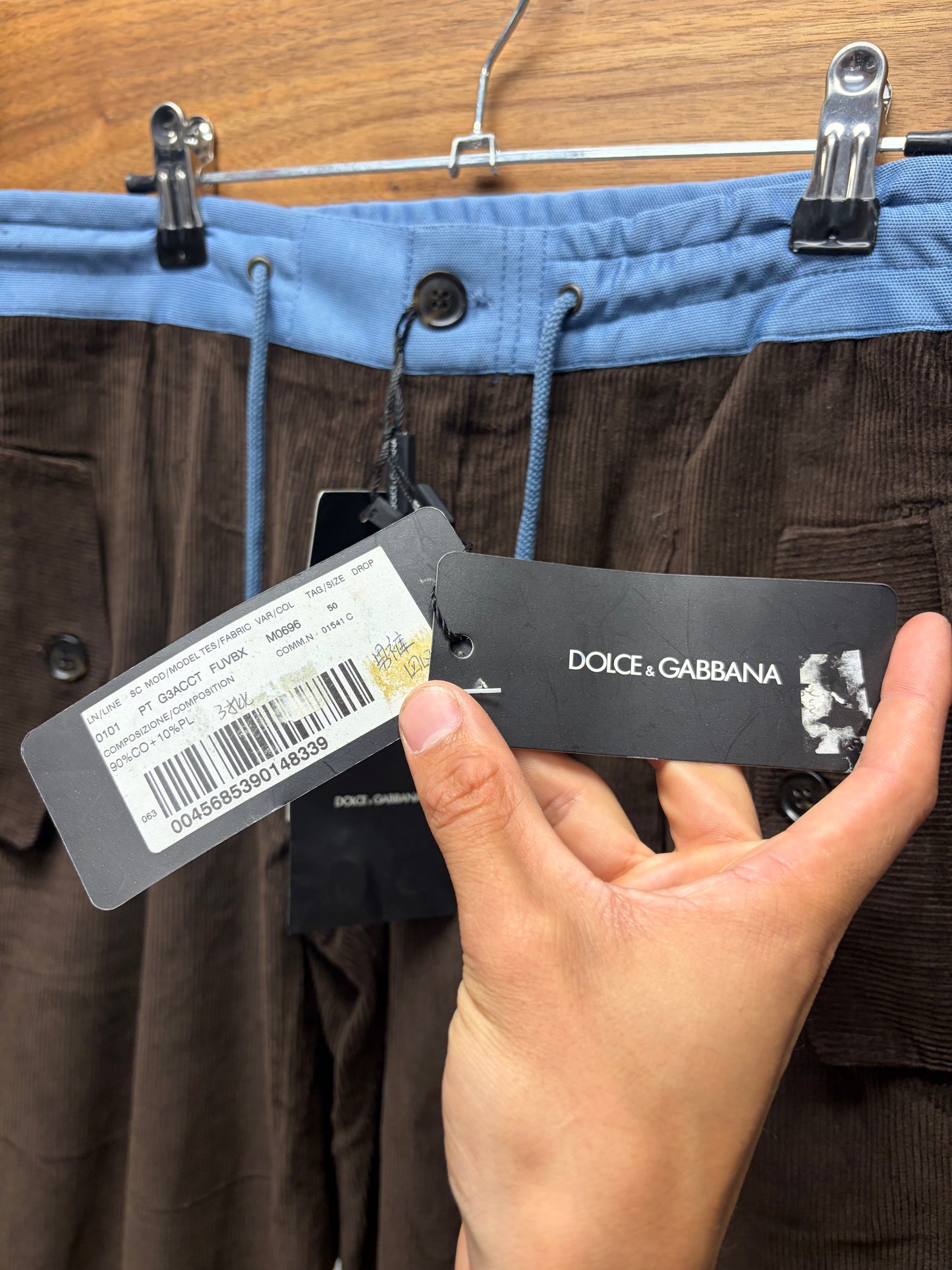 Dolce & Gabbana Corduroy/Track Pants Hybrid Wide Leg Bottoms