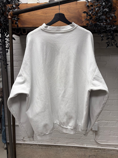 SS2022 Balenciaga x Adidas Embroidered Logo White Sweatshirt