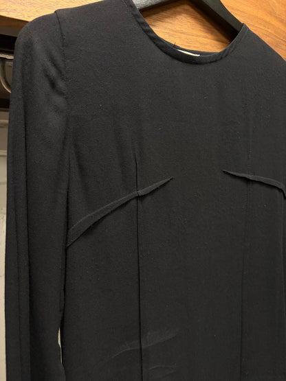 Ann Demeulemeester Darted Black Rayon Long Sleeve Shirt
