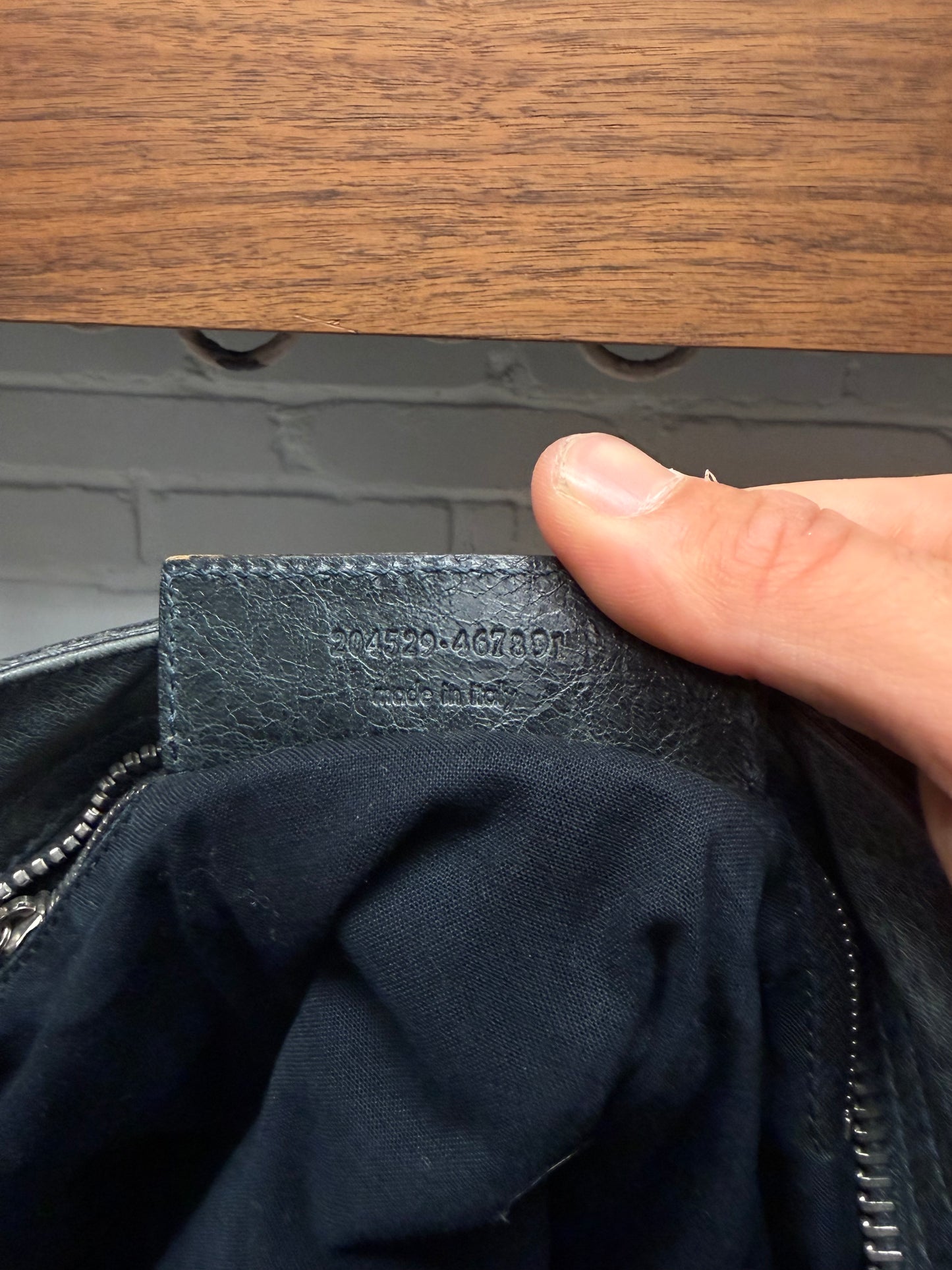 Balenciaga Anthracite/Silver Hardware Lambskin Leather ‘Giant’ City Bag