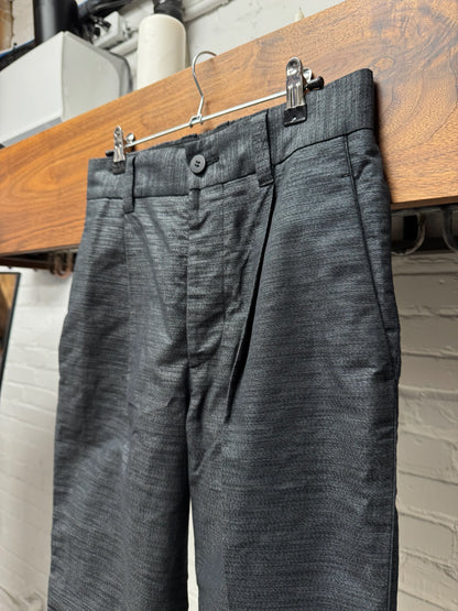 Issey Miyake Flared Leg Black Pleated Trousers