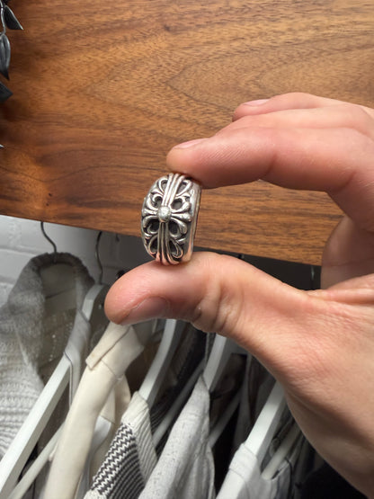 Chrome Hearts ‘Floral Cross’ 925 Silver Ring