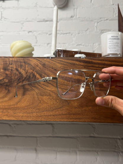 Chrome Hearts ‘Magnum II’ Silver Aviator Frame Glasses