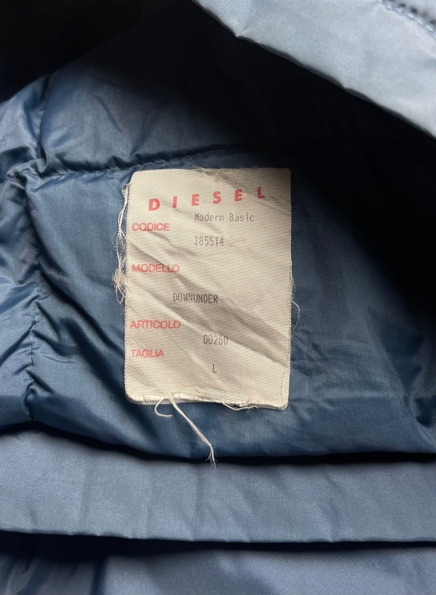 2000s Diesel Down Filled Nordic Blue Ski Jacket