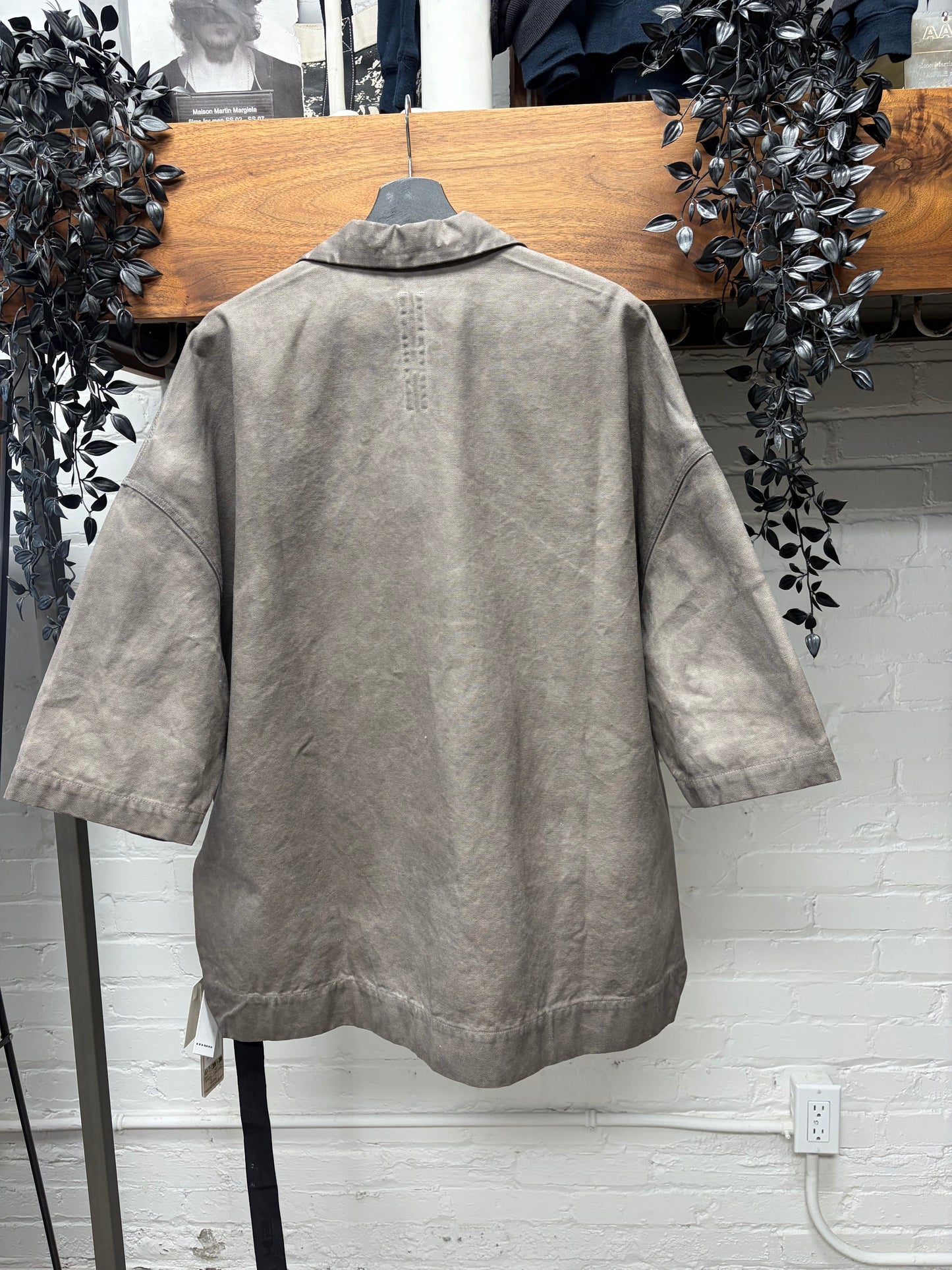 Rick Owens DRKSHDW ‘Magnum Tommy’ Oversized Dust Brown Denim Work Shirt