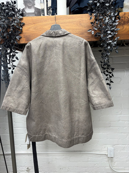 Rick Owens DRKSHDW ‘Magnum Tommy’ Oversized Dust Brown Denim Work Shirt