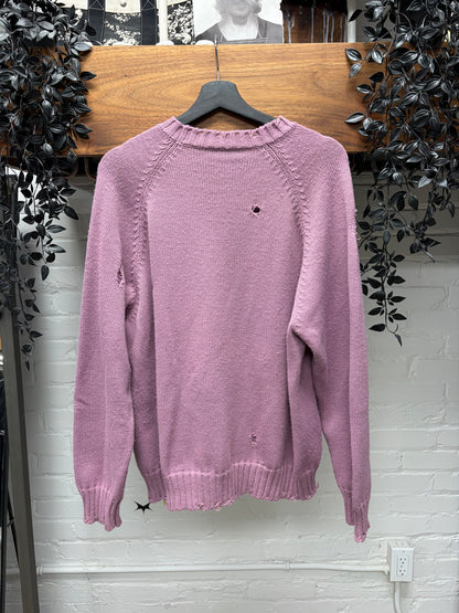 SS2021 Undercover Distressed Knit Purple Sweater