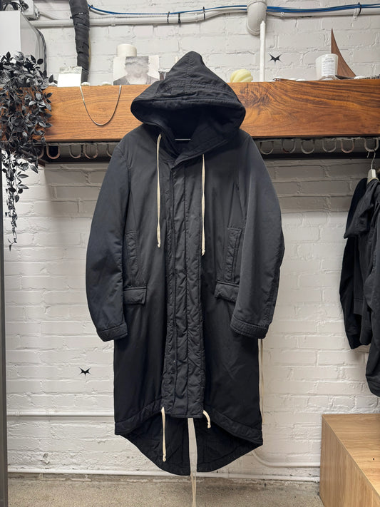 AW2014 Rick Owens ‘Moody’ Black Fishtail Parka