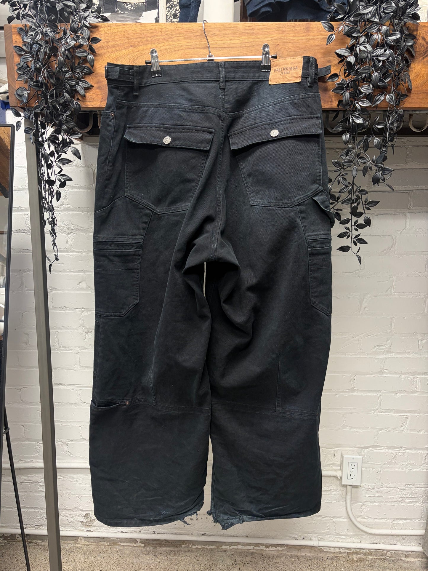 AW2024 Balenciaga ‘Heavyweight Carpenter’ Over-Washed Blue Wide Leg Denim