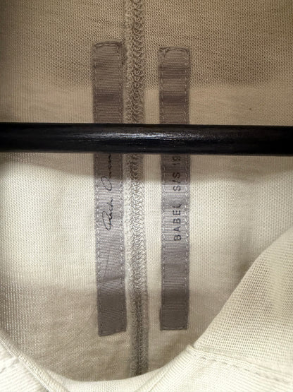 SS2019 Rick Owens ‘Babel’ Oyster Lightweight Cotton Drawstring Hoodie