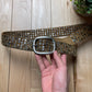 2000s Marithe Francois Girbaud Studded Brown Leather Belt