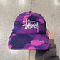 Bape x Stussy Purple Camo SnapBack Trucker Hat