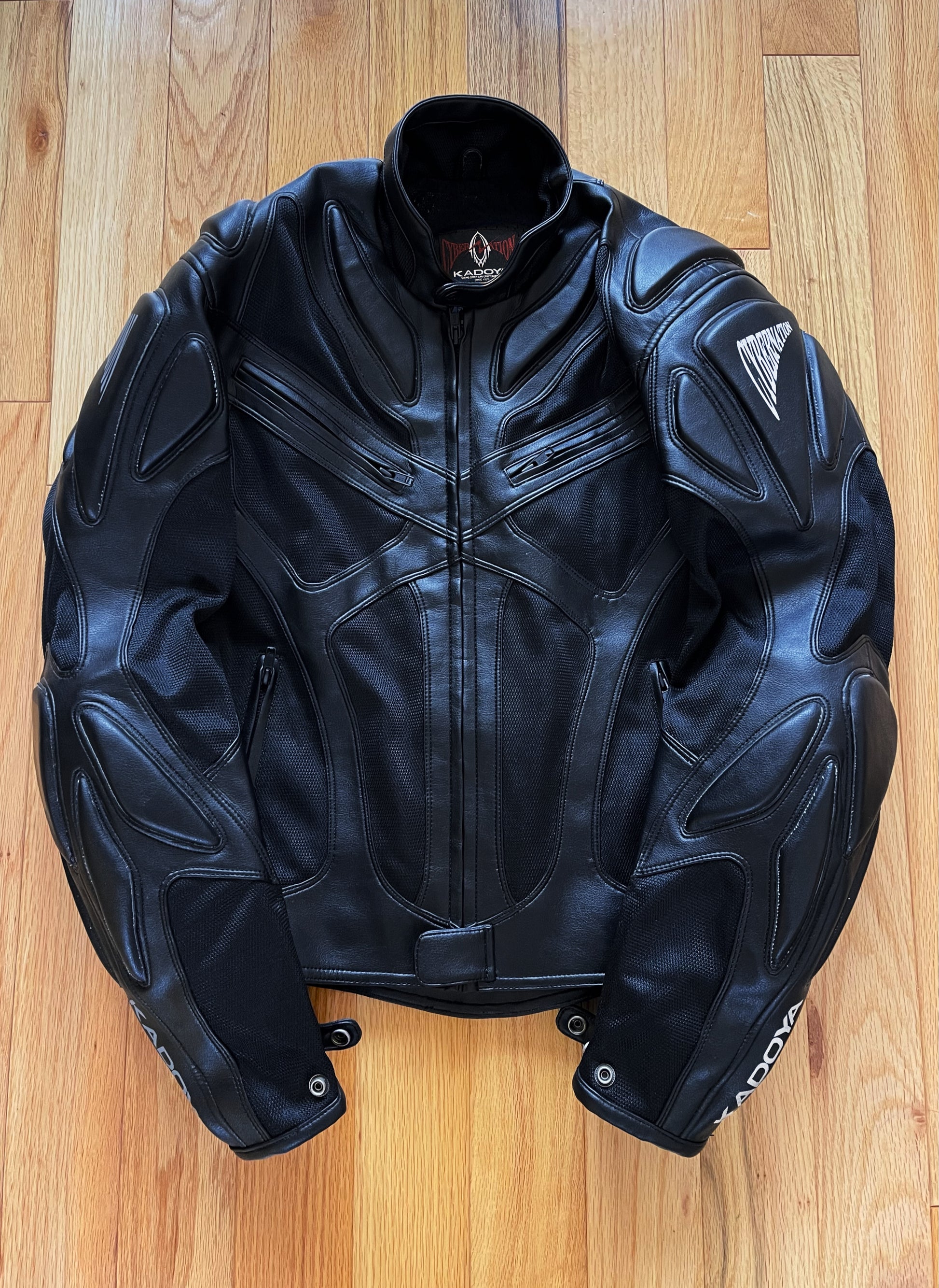 kadoya biker gear Kadoya 'Cyberjac' Muscle Armoured Leather Jacket – Alex Maxamenko