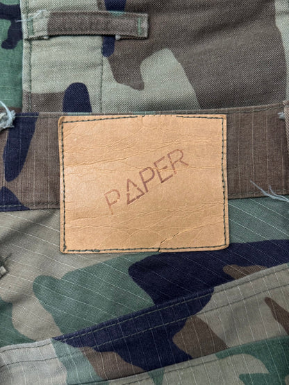 20472011 Reconstructed ‘Paper Doll’ Camo Cargo Pants