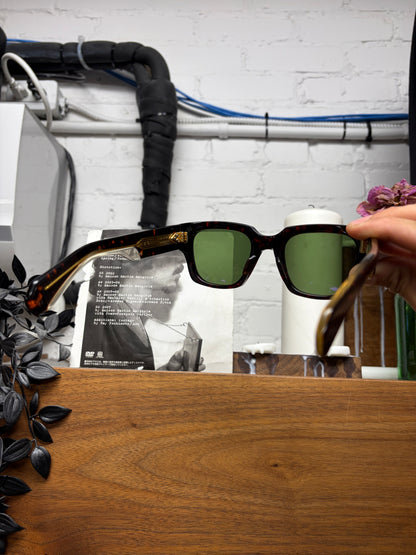 Jacques Marie Mage ‘Enzo’ Green Tinted Tortoiseshell Sunglasses