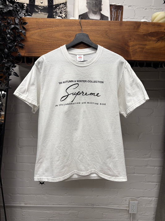 AW2024 Supreme x Martine Rose White Logo T-Shirt