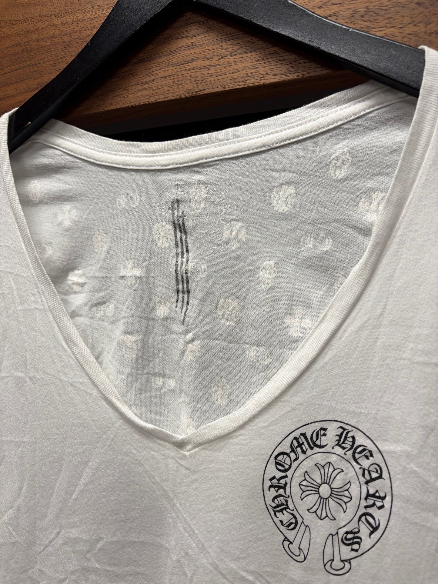 Chrome Hearts ‘RS3’ Scoop Neck Women’s White Graphic T-Shirt