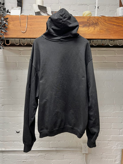 2022 Balenciaga Distressed Logo Black Pullover Hoodie