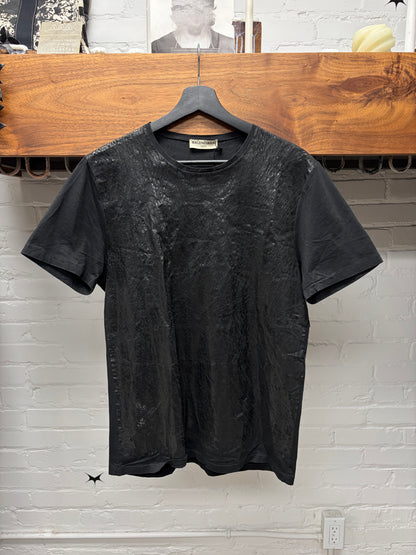 2013 Balenciaga ‘Waxed Finish’ Black T-Shirt