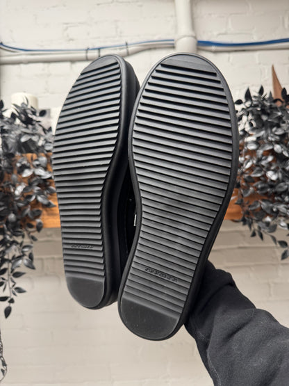 Rick Owens DRKSHDW Black Canvas ‘Vans’ Low Top Sneakers