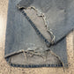 2023 Balenciaga ‘Drawstring’ Light Wash Blue Wide Leg Denim