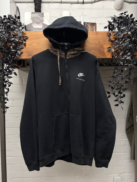 1017 Alyx 9SM Black/Woodland Camouflage Tech Fleece Zip-Up Hoodie