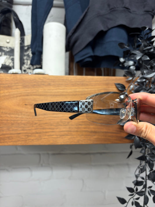 Gucci ‘Guccisima’ Monogram Black Rimless Sunglasses