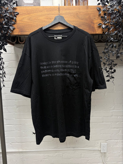 SS2021 Takahiro Miyashita the Soloist ‘Design Process’ Black Script T-Shirt