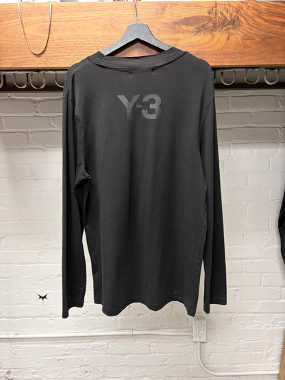Y-3 Yohji Yamamoto x Adidas ‘3 Stripe Cutout’ Black Long Sleeve Shirt