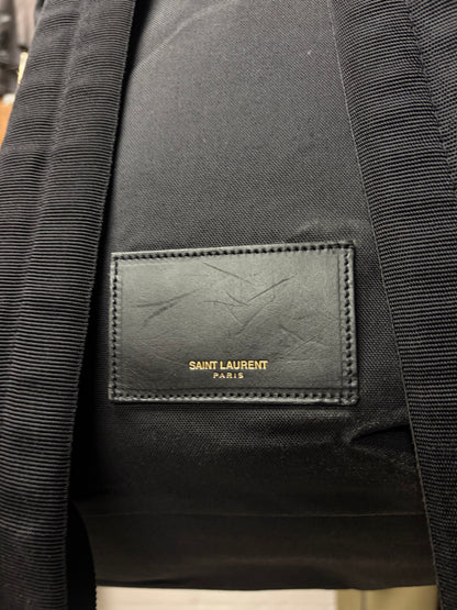 Saint Laurent Black Canvas ‘Explorer’ Backpack with Leather Trim