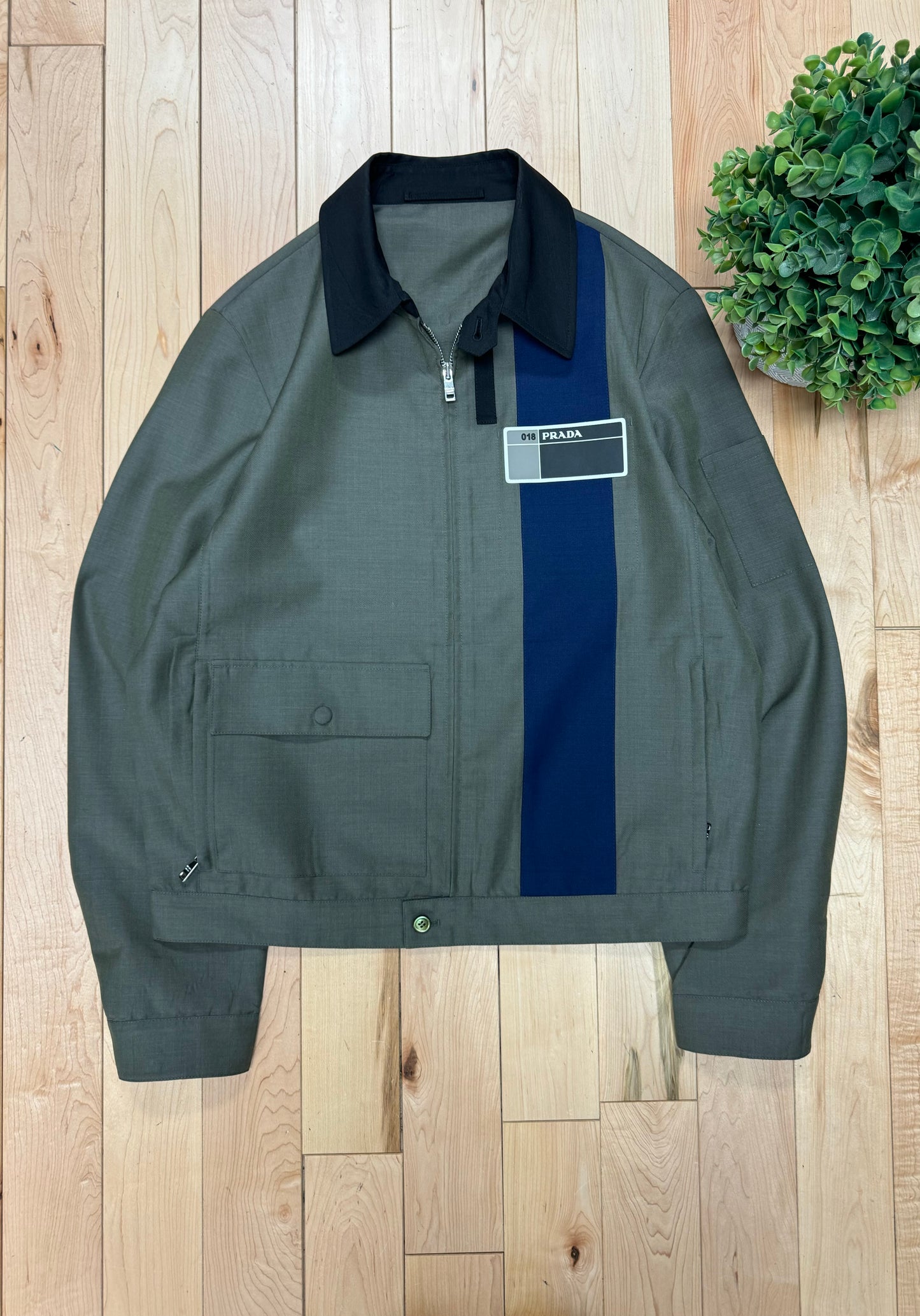 AW2018 Prada Mainline Zip-Up Worker Jacket