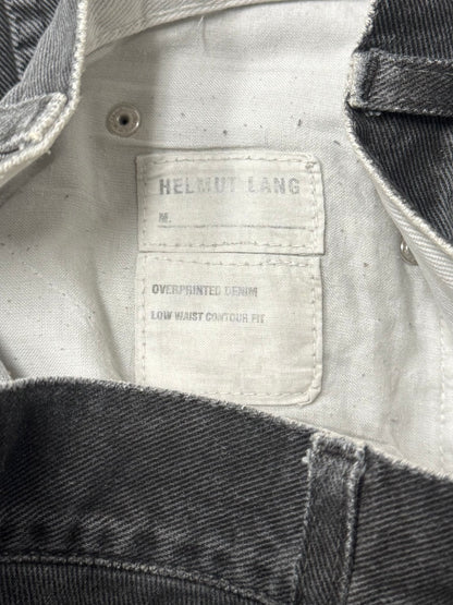 Vintage Helmut Lang ‘Overprint’ Low Rise Grey Bootcut Denim