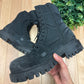 Balenciaga ‘Strike’ Distressed Suede Combat Boots