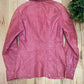 Jil Sander Pink Calfskin Leather Silk Lined Jacket