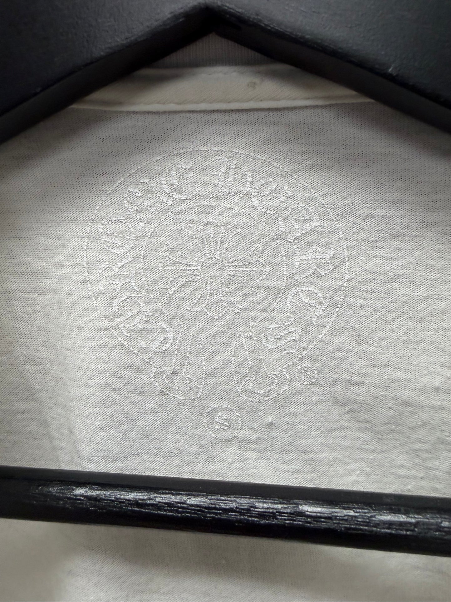 Chrome Hearts White Horseshoe/Star Cross Logo White Graphic T-Shirt