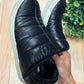 Rick Owens Black ‘Puffer’ Low Top Slip On Sneakers