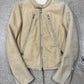 Maison Martin Margiela Goat Fur Lined ‘5-Zip’ Suede Jacket