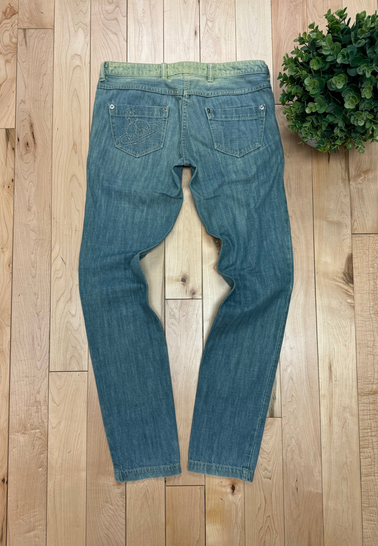 Vivienne Westwood ‘Orb Logo’ Slim/Skinny Low Waisted Denim