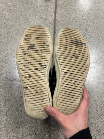 Rick Owens DRKSHDW Black Velour ‘Ramones’ High Top Sneakers