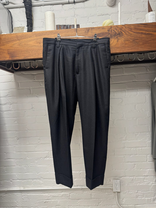 Ann Demeulemeester Pinstripe ‘Balloon Cut’ Wool Trousers