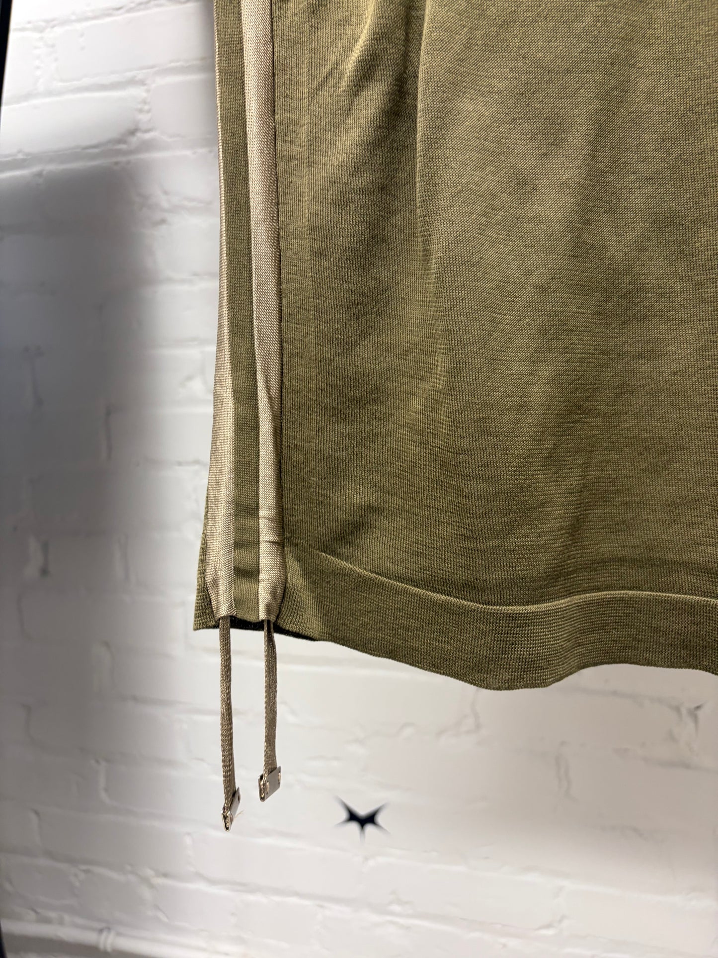Gucci Olive Green Ruched Side Sean Short Sleeve Shirt