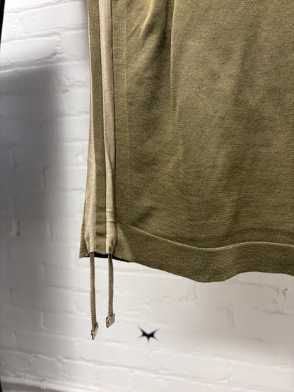 Gucci Olive Green Ruched Side Sean Short Sleeve Shirt