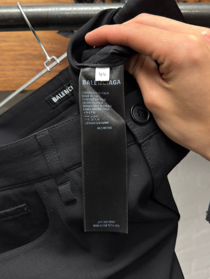 2021 Balenciaga Straight Cut Black Trousers