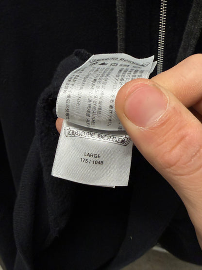 Chrome Hearts ‘T-Bar Logo’ Black  925 Silver Dagger-Zip Hoodie